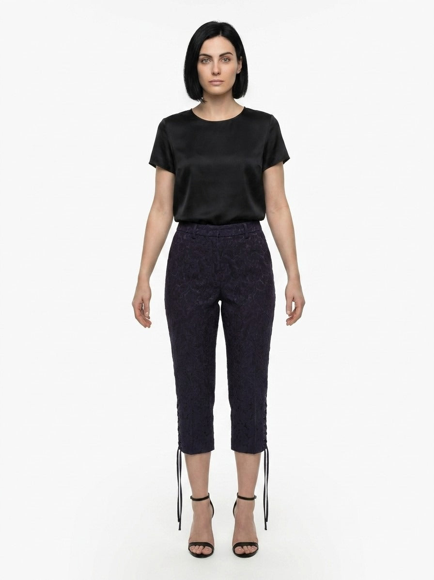 Joggers by Dolce & Gabbana for women in cotton plush & viscose blue features an refined tailoring silhouette, showcasing a premium with a and long cut for a refined tailoring look.