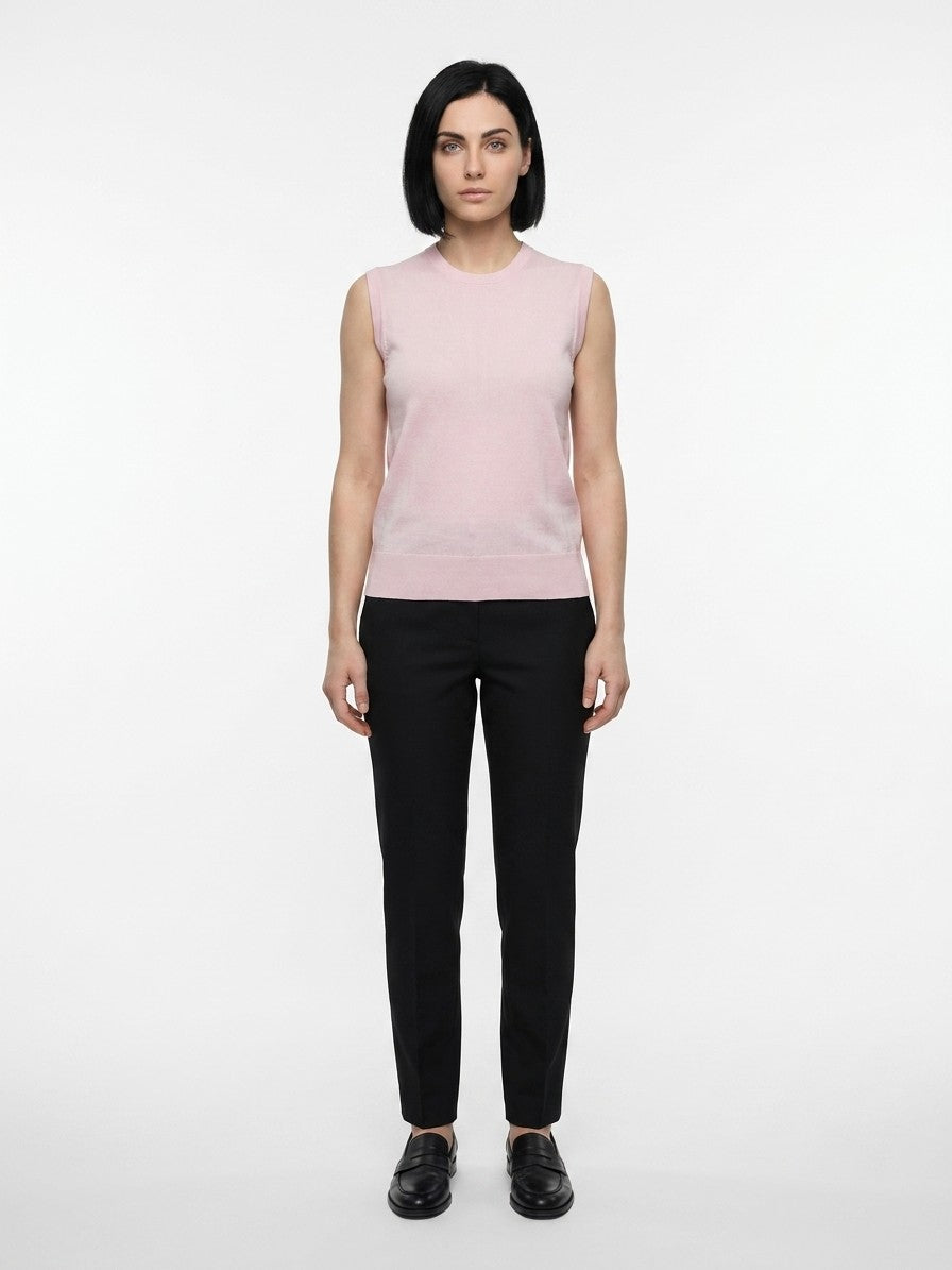 Dolce & Gabbana Pink Silk Tank Tops
