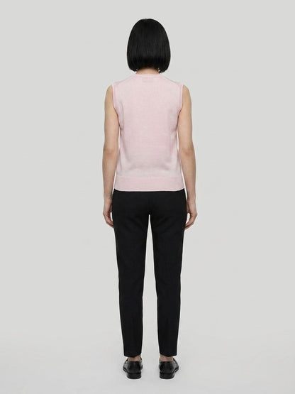 Dolce & Gabbana Pink Silk Tank Tops