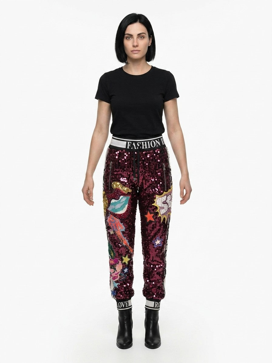 Trousers by Dolce & Gabbana for women in silk & polyester pink features a sculptural silhouette, showcasing a sculptural and long with a sophisticated for a sculptural finish.