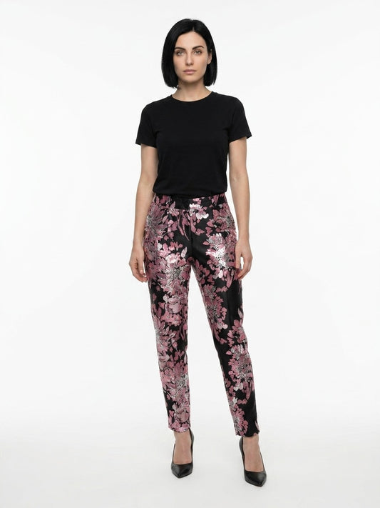 Dolce & Gabbana Multicolor Metallic Fibre Dress Pants