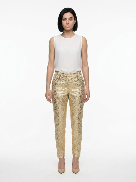 Dolce & Gabbana Multicolor Polyamide Casual Pants