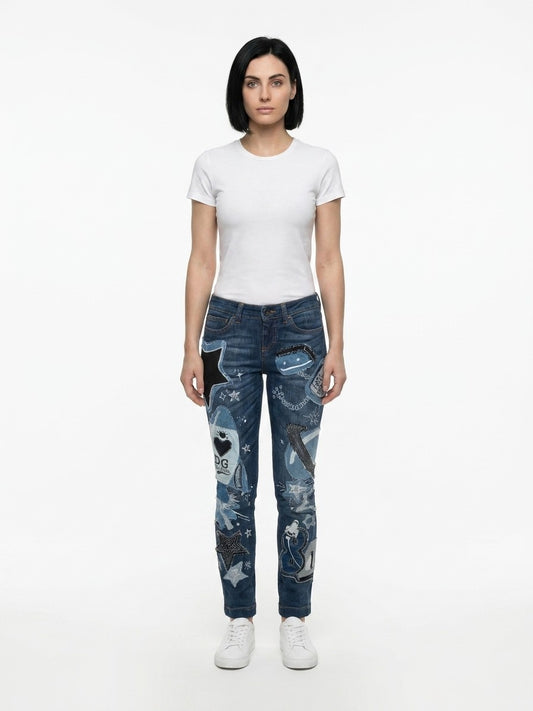 Dolce & Gabbana Blue Cotton Jeans Denim