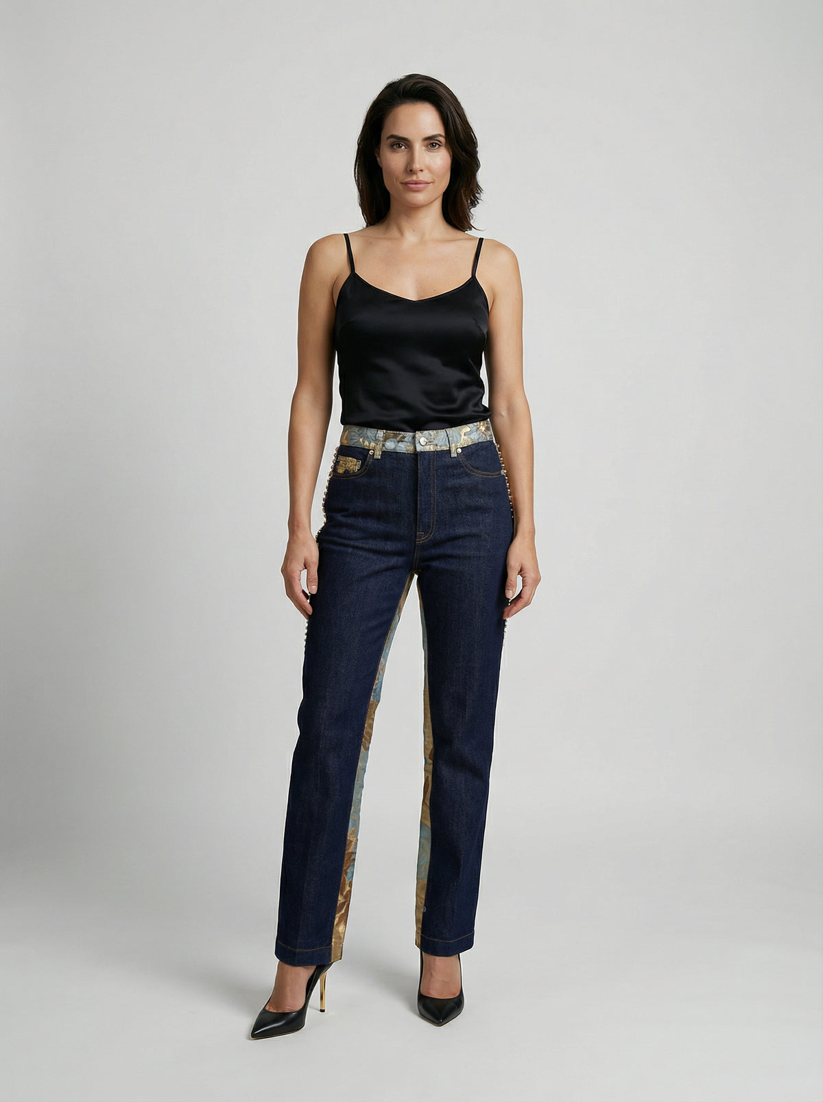 Jeans by Dolce & Gabbana for women in cotton denim polyester & viscose blue features a refined silhouette with a refined , defined by a and a refined long for a refined finish.
