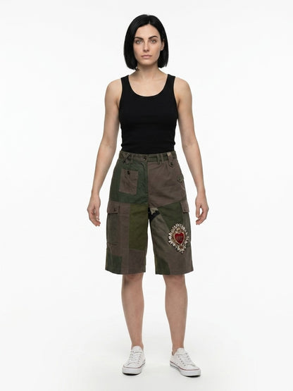 Joggers by Dolce & Gabbana for women in cotton military-green features an sophisticated and with a precise long, creating a sophisticated and sophisticated silhouette.
