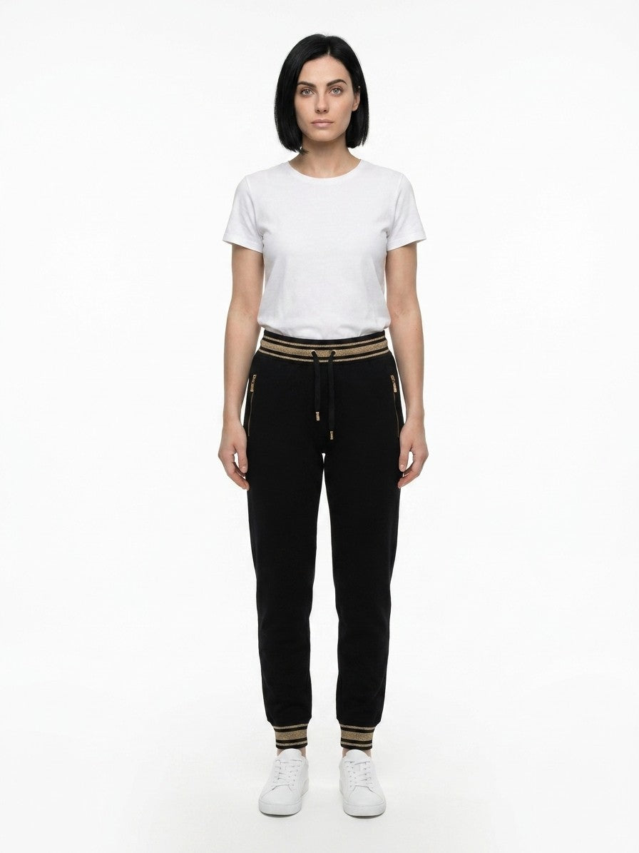 Dolce & Gabbana Black Cotton Casual Pants