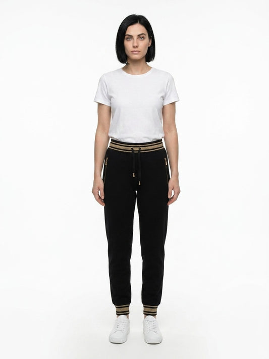 Dolce & Gabbana Black Cotton Casual Pants