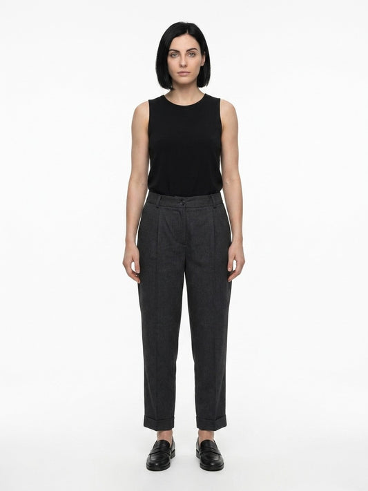 Dolce & Gabbana Gray Cotton Casual Pants