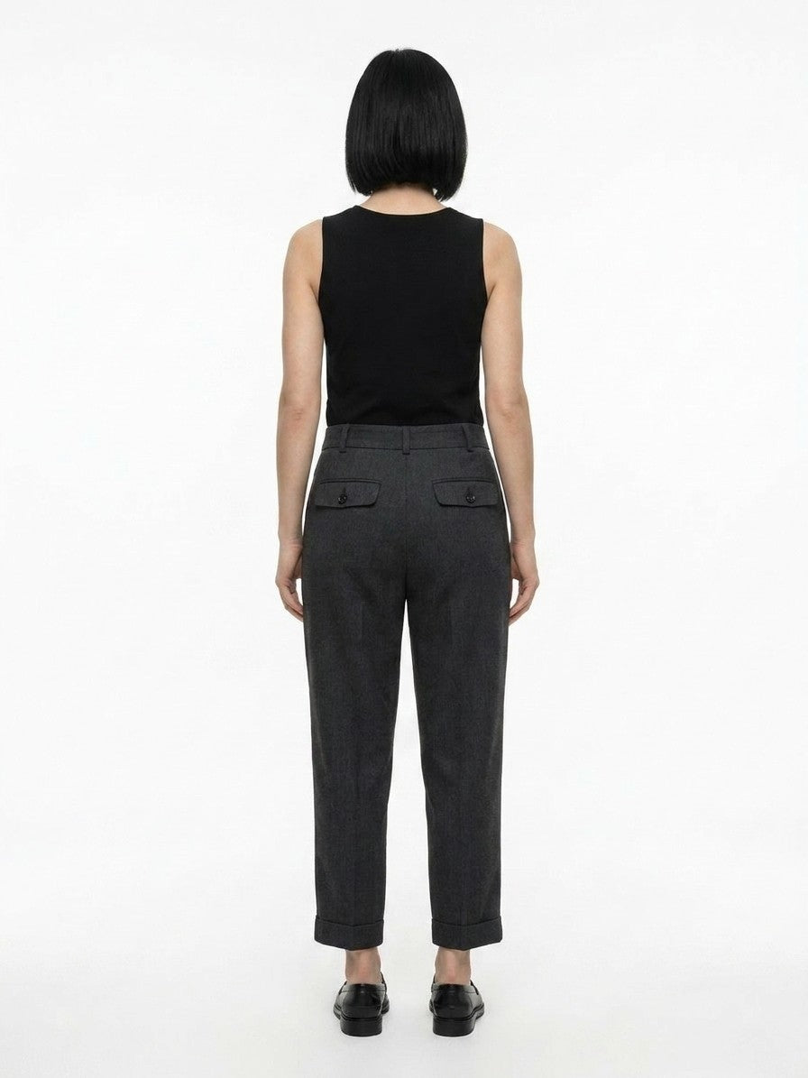 Dolce & Gabbana Gray Cotton Casual Pants