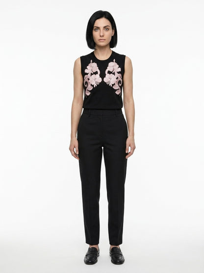 Tank Top by Dolce & Gabbana for women in cashmere multicolor showcases a sublime silhouette, with sleeveless and details for a sublime finish.