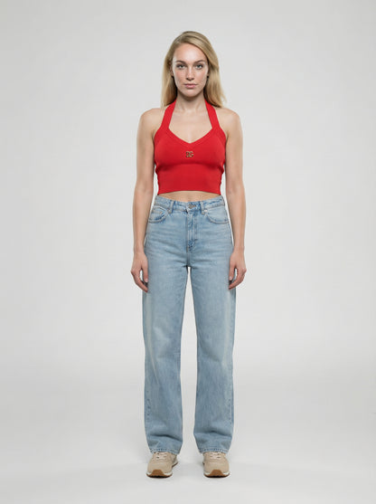 Dolce & Gabbana Red Cashmere Tank Tops