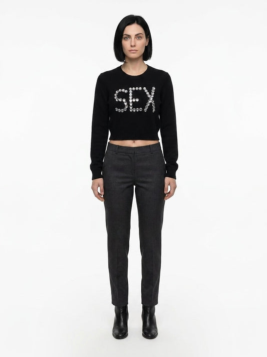 Dolce & Gabbana Black Cashmere Sweatshirt