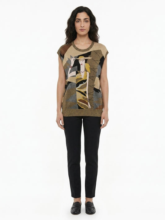 Dolce & Gabbana Multicolor Polyester Tank Tops