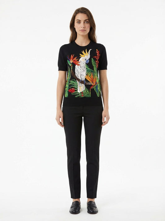 Dolce & Gabbana Multicolor Silk T-Shirt