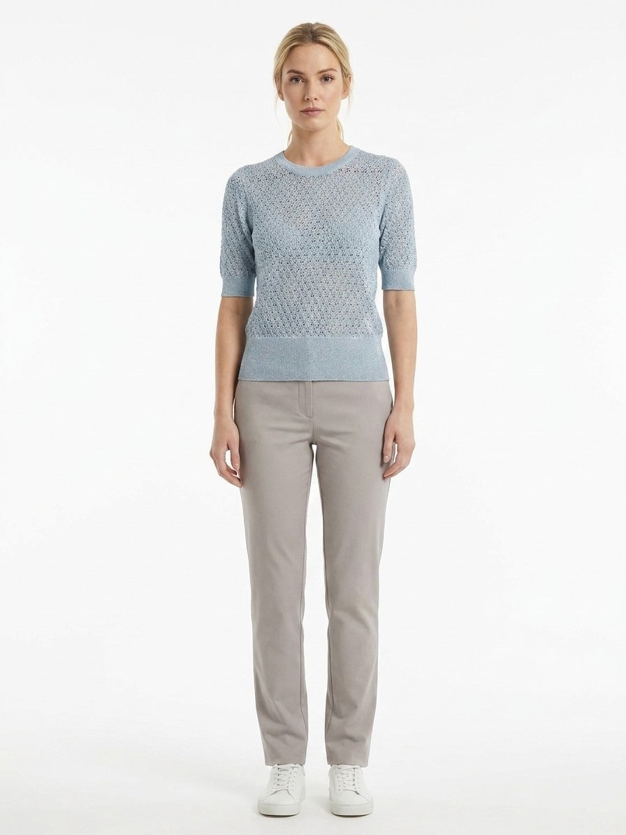 Sweatshirt by Dolce & Gabbana for women in virgin wool light-blue features an exquisite silhouette, showcasing and details for a exquisite look.