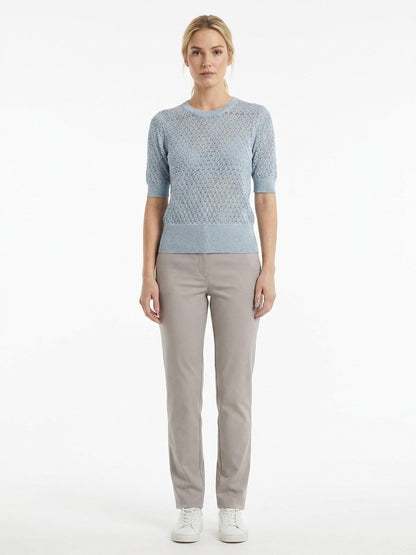 Sweatshirt by Dolce & Gabbana for women in virgin wool light-blue features an exquisite silhouette, showcasing and details for a exquisite look.