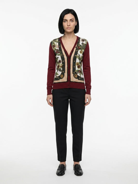 Dolce & Gabbana Multicolor Silk Cardigan