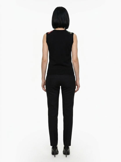 Tank Top by Dolce & Gabbana for women in cashmere silk multicolor features an bespeak silhouette, showcasing an bespeak and bespeak for a truly sophisticated look.