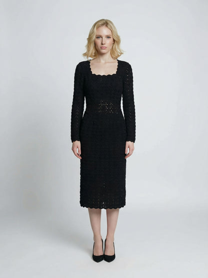 Dolce & Gabbana Black Cashmere Casual Dress
