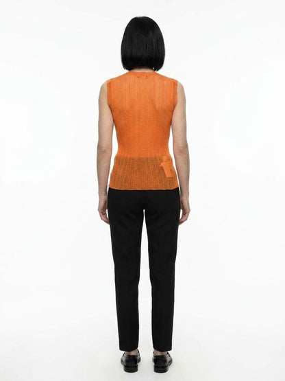 Tank Top by Dolce & Gabbana for women in polyester orange showcases a meticulous silhouette, artfully finished with a meticulous and for a sophisticated, meticulous look.