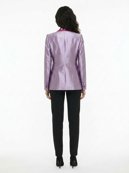 Dolce & Gabbana Purple Polyamide Blazer