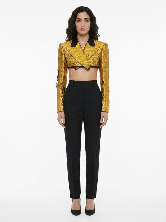 Dolce & Gabbana Multicolor Elastane Full-Length Jacket
