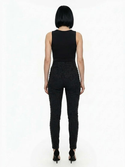 Dolce & Gabbana Black Cotton Skinny Pants