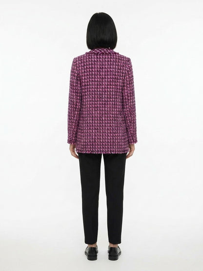 Blazer by Dolce & Gabbana for women in polyamide polyester cotton & wool multicolor showcases a discerning silhouette, elegantly detailed with a sophisticated and premium for a truly discerning finish.
