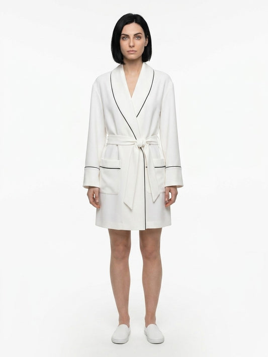 Dolce & Gabbana White Elastane Robe