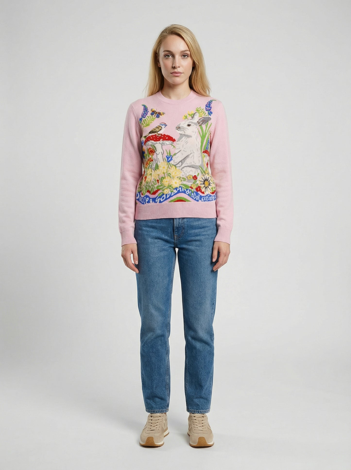 Dolce & Gabbana Multicolor Cashmere Sweatshirt