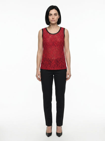 Dolce & Gabbana Bordeaux Acetate Sleeveles T-Shirt