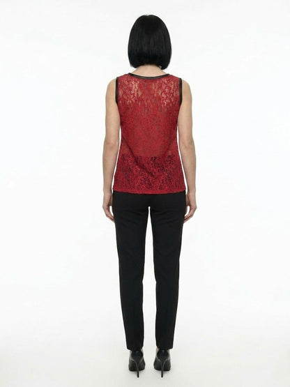 Dolce & Gabbana Bordeaux Acetate Sleeveles T-Shirt