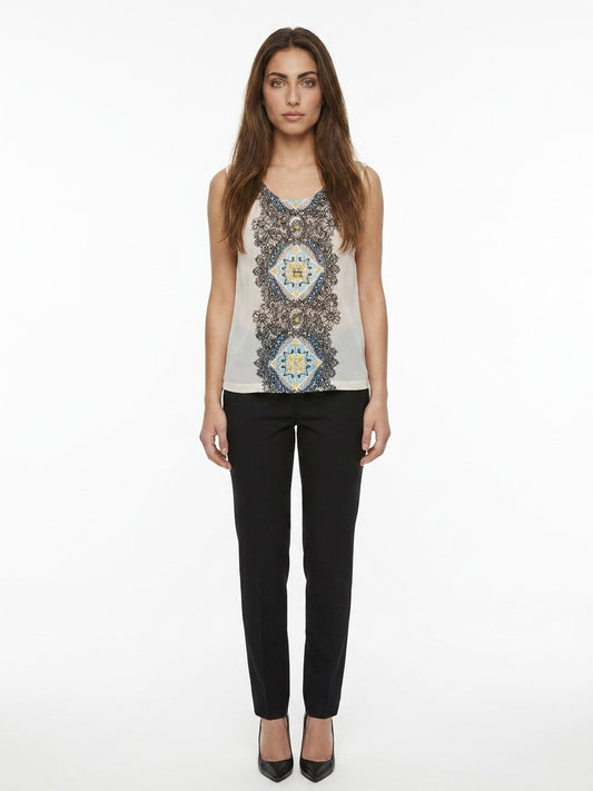 Dolce & Gabbana White Silk Blouse