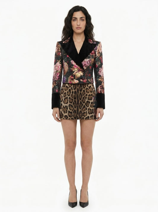 Dolce & Gabbana Multicolor Elastane Blazer