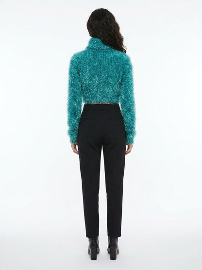 Sweater by Dolce & Gabbana for women in polyamide polyester & virgin wool blue features an tactile silhouette, showcasing a sophisticated and tactile for a refined finish.