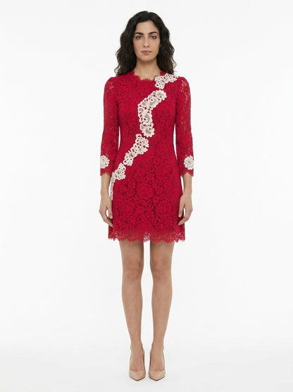Dolce & Gabbana Bicolor Cotton Cocktail Dress