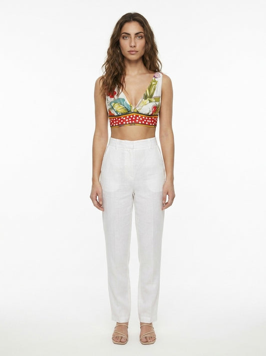 Dolce & Gabbana Multicolor Silk Sleeveles T-Shirt