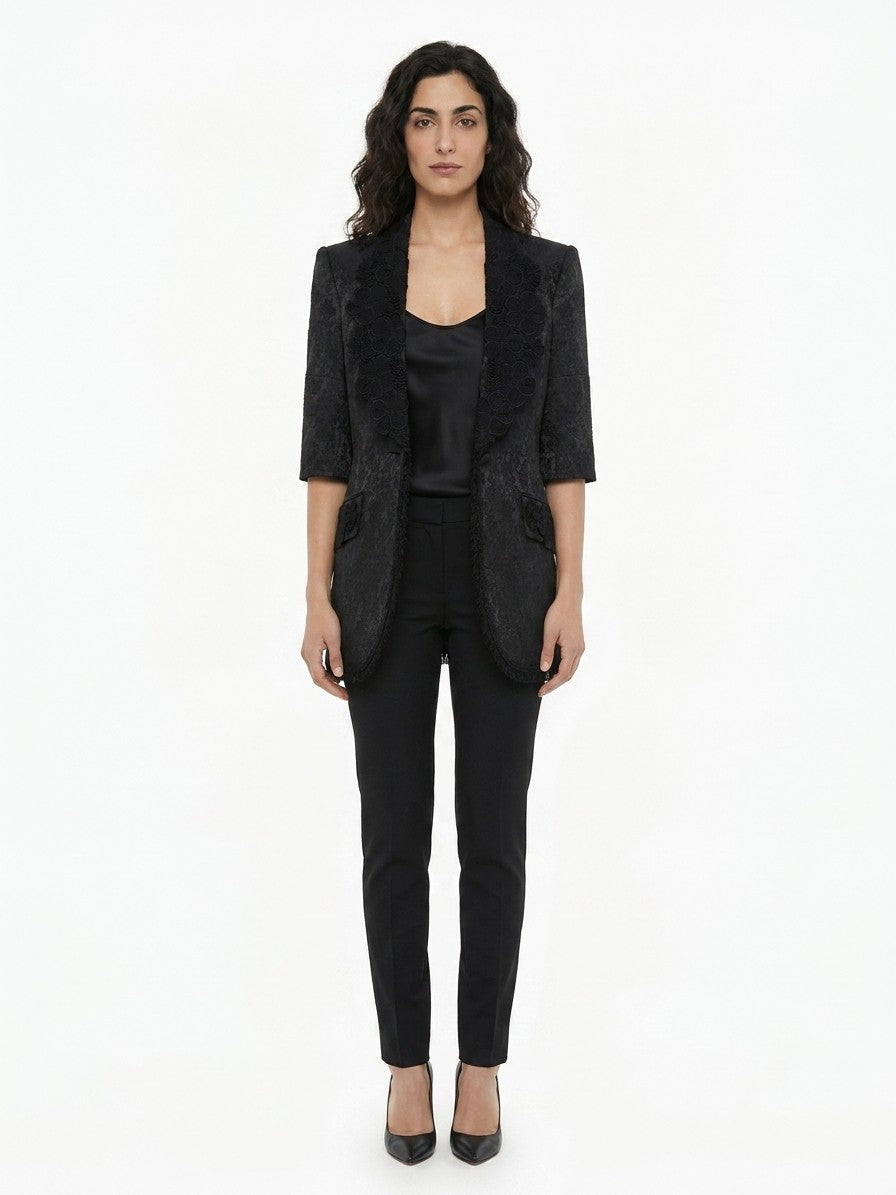 Dolce & Gabbana Black Silk Blazer