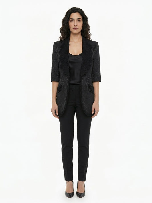 Dolce & Gabbana Black Silk Blazer