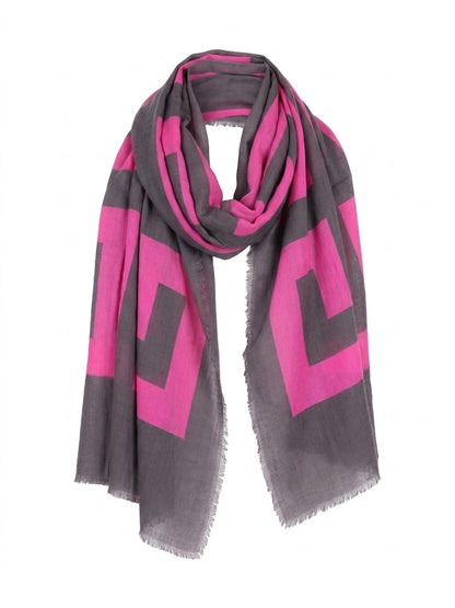 Scarf by Givenchy for men in modal & wool bicolour & patterned features a snug silhouette, perfectly showcasing the elegant drape and premium finish of the Modal & Wool Square Scarf.