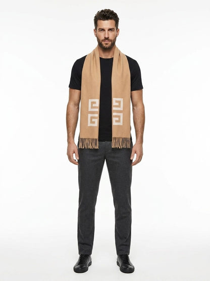 Scarf by Givenchy for men in virgin wool bicolour features a snug silhouette, perfectly showcasing the elegant drape and premium finish of the Virgin Wool Scarf.