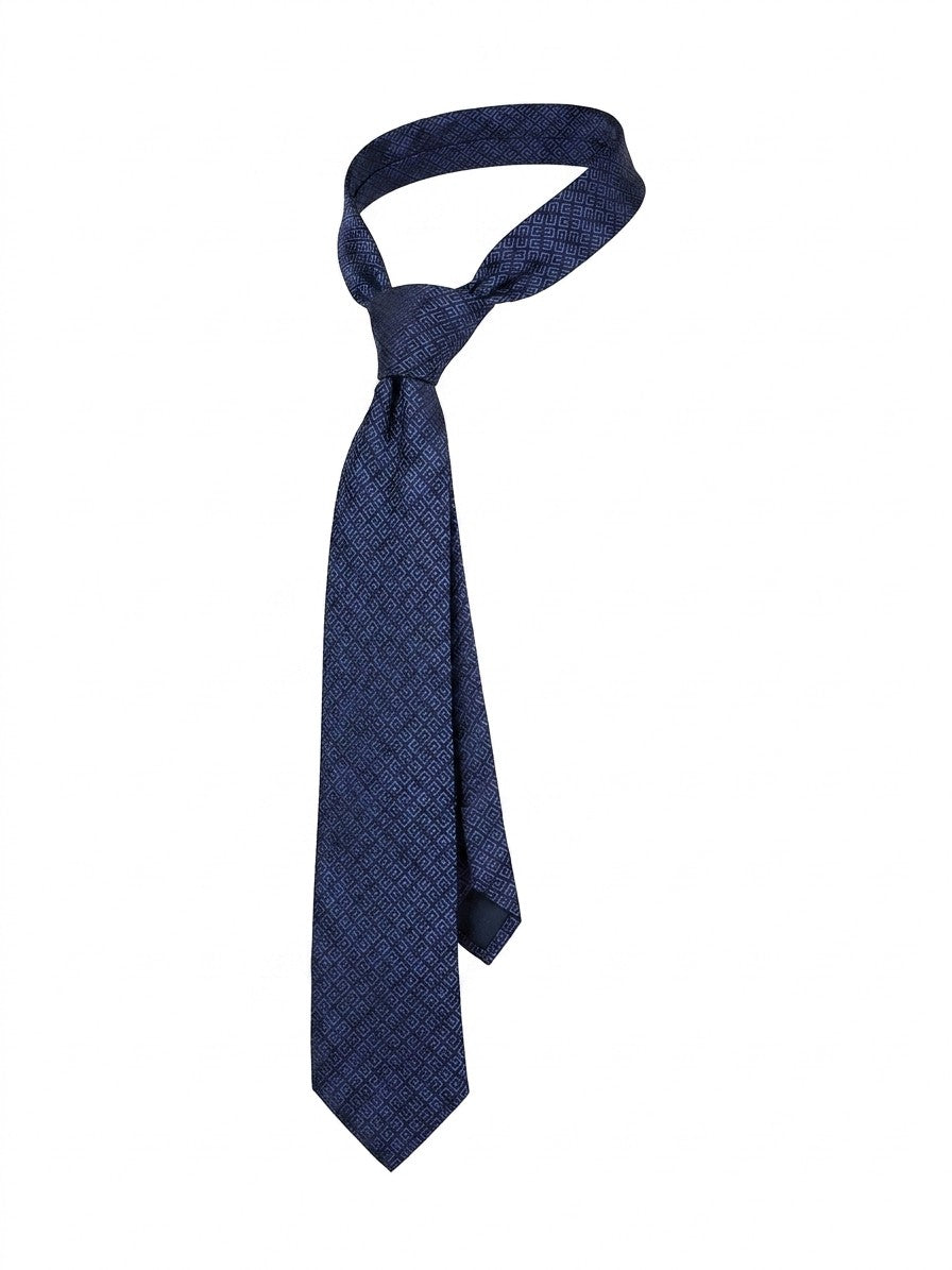 Necktie by Givenchy for men in silk blue & signature features a distinguished silhouette, perfectly showcasing the distinguished details of Silk Necktie.