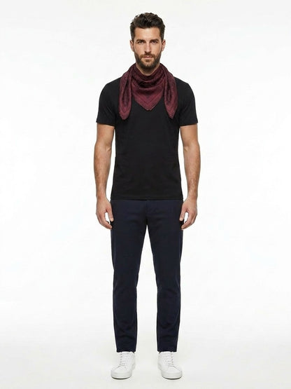 Pocket Square by Givenchy for men in silk burgundy features an chic design from the Silk Pocket Square collection, highlighting an chic fold for a premium look.