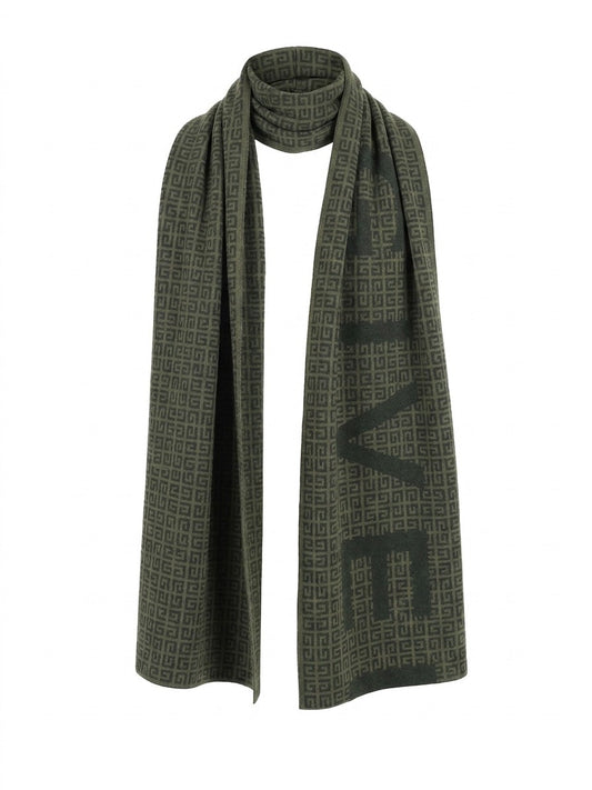 Givenchy Green Wool Scarf