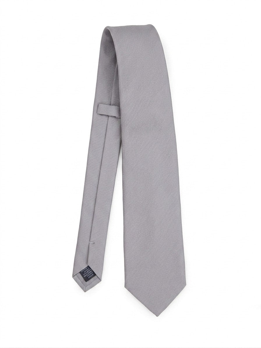 Necktie by Givenchy for men in silk gray features a sun-drenched silhouette, showcasing the sun-drenched design of this Silk Necktie with a sun-drenched finish.