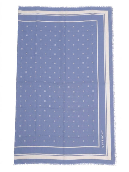 Scarf by Givenchy for women in cashmere silk bicolour features a timeless silhouette, artfully capturing the essence of the timeless Essence Cashmere Silk Square Scarf design for a sophisticated look.