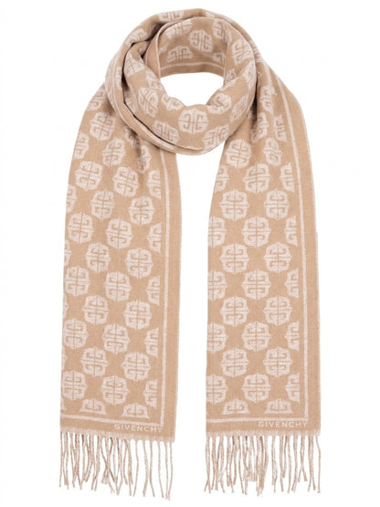 Scarf by Givenchy for women in wool bicolour presents a effortlessly chic silhouette, artfully capturing the essence of the effortlessly chic Wool Scarf design for a sophisticated look.