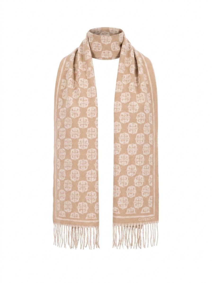 Scarf by Givenchy for women in wool bicolour presents a cosy silhouette, artfully capturing the sophisticated design and premium aesthetic of the Wool Scarf.