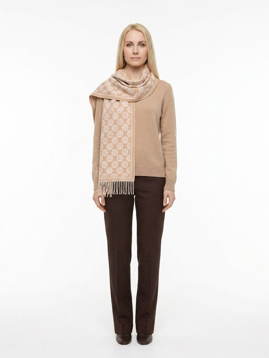 Scarf by Givenchy for women in wool bicolour features a timeless silhouette, artfully capturing the essence of the timeless Wool Scarf design for a sophisticated look.