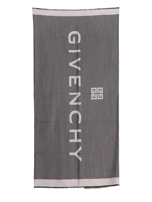 Givenchy Gray Silk Foulard